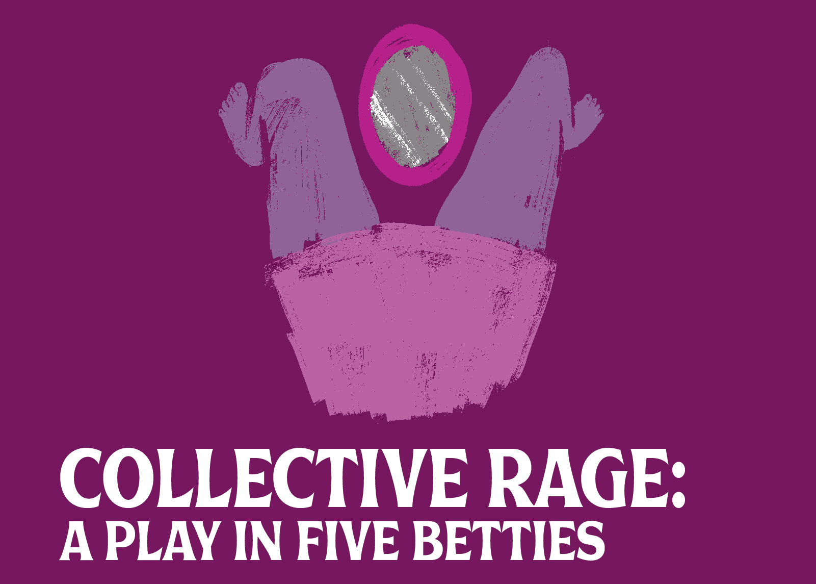 Collective Rage logo: a woman's legs with a mirror laying on the floor
