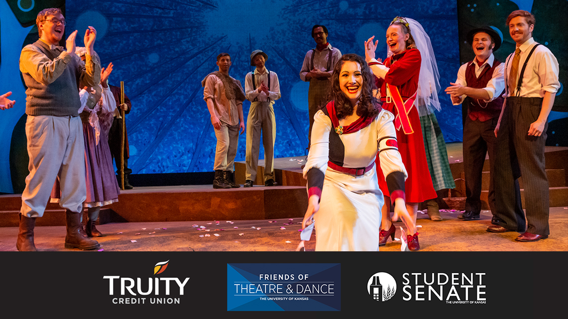 Student actors perform in the finale of "As You Like It"
